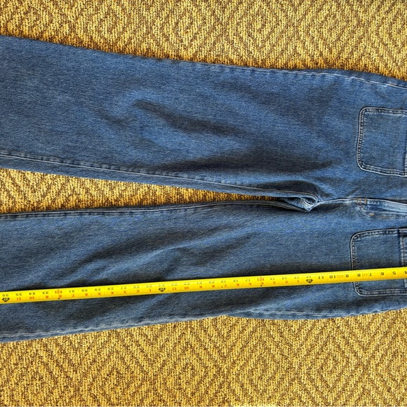 J. Crew Women's Slim Wide Leg Full Length Jeans - Blue - Picture 3 of 8